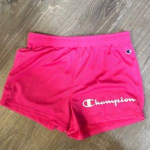 Champion GIRLS large hot pink mesh shorts new without tags